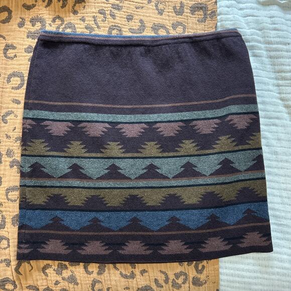 Peruvian Connection Sweater Skirt Southwest Pattern Size Large Cotton Gorpcore - Picture 3 of 3